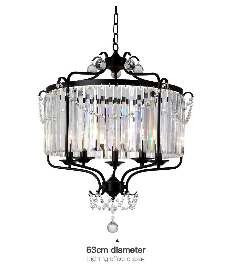 Stainless Steel K9 Crystal Fancy Gold Crystal Hangling Chandelier