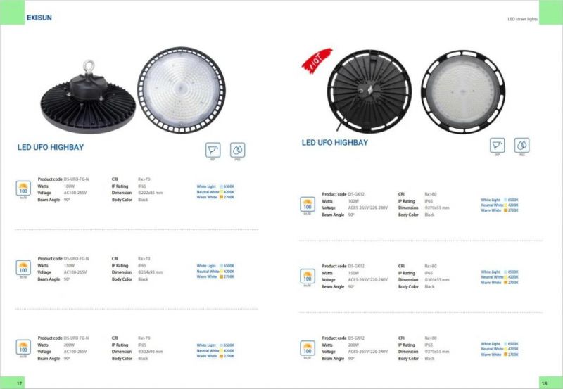 Industrial Lamp 200W High Lumen UFO High Bay LED Light Waterproof IP65