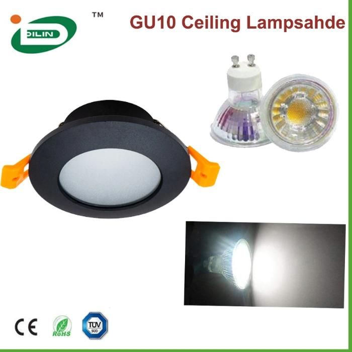 Replaceable Ceiling Lamp Downlight Fixture MR16 COB Round Aluminium GU10 LED Spot Light