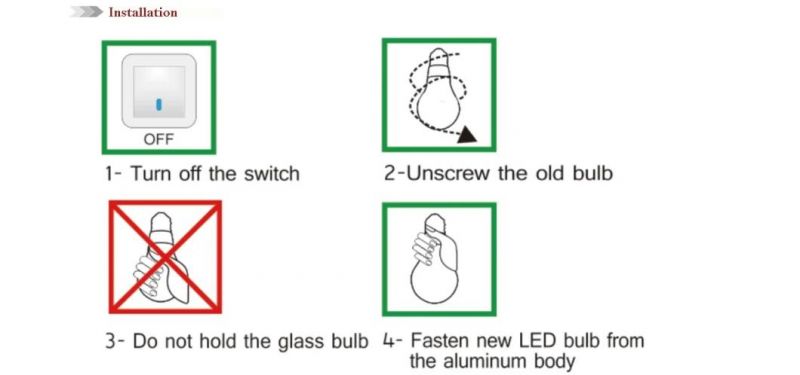 G95 4W LED Filament Bulb Lights with Ce E27