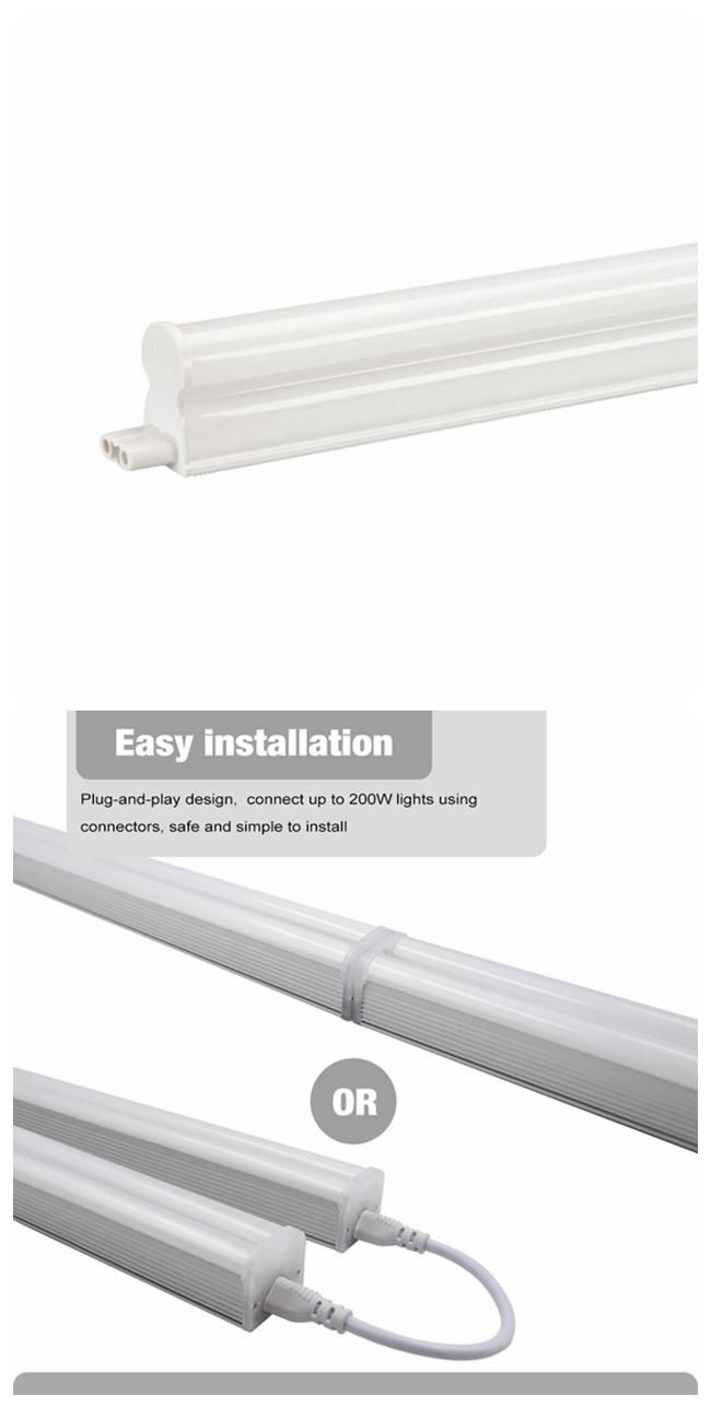 Ce Approved LED Lighting T5 Fixture 4W 10W 14W 0.6m 0.9m 1.2m Linear LED Tube Lamp