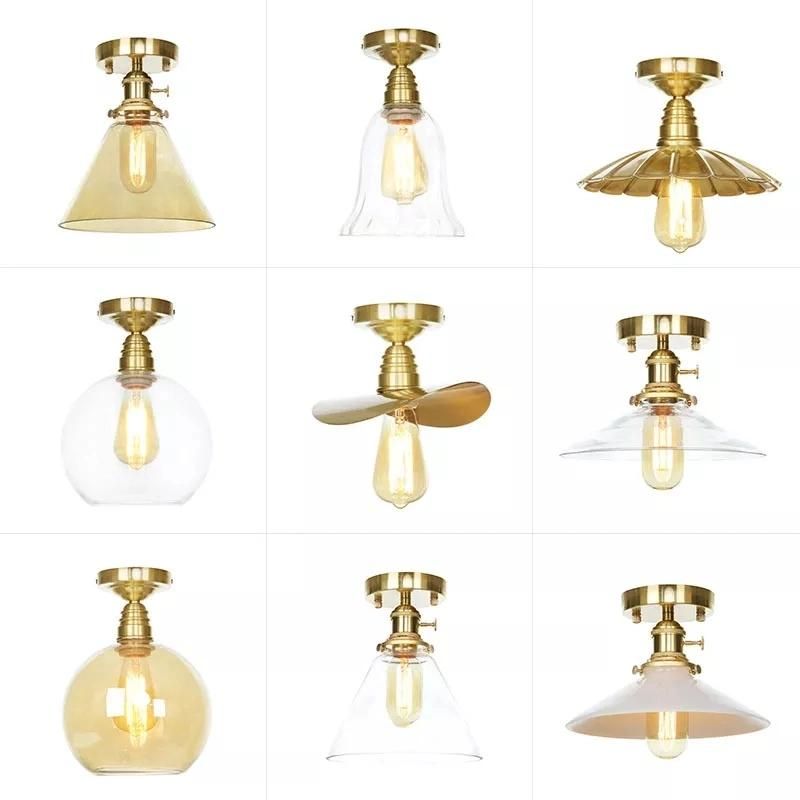 Wholesale Industrial Style Ceiling Light Home Decorative Ceiling Glass Lamp for House