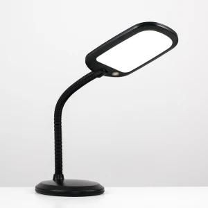 Compact Portable LED Table Lamp for Dorm Study Office Bedroom Eye-Caring and Energy Saving with Flexible Gooseneck