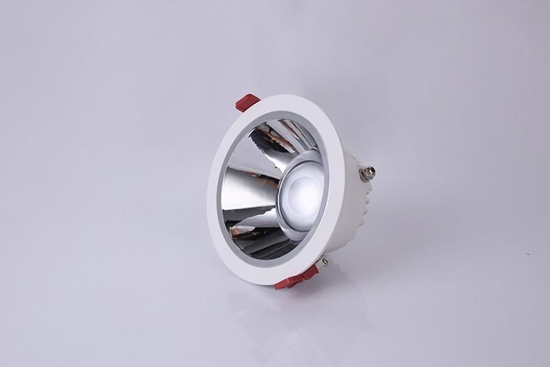 10W 15W 20W 30W 40W High Power LED Lighs Waterproof Recessed LED Dali Fire Rated IP65 Anti Glare Downlight LED Lighting for Outdoor Hotel Canopy Station