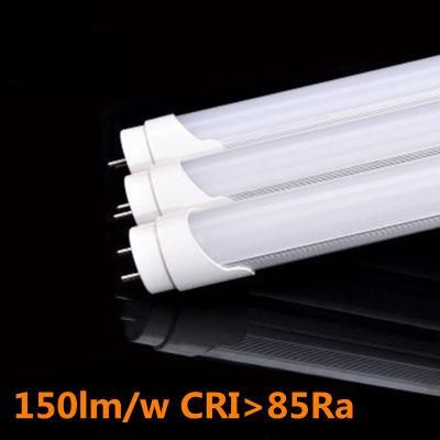 150lm/W CRI&gt;85ra T8 LED Tube Lighting 6000K Cool White AC85-277V 4kv Surge Protection Fire-Proof Garde V2