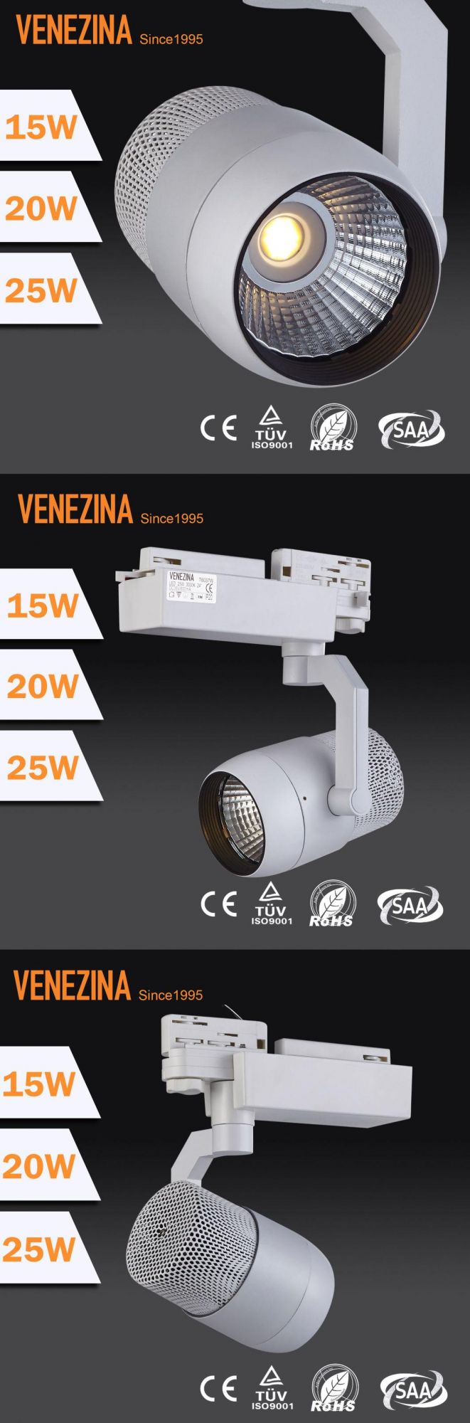 High Quality White Black Gallery LED Track Light