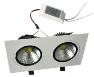 20W Double Head Recessed COB LED Grille Light (SW-CLCOB-20)