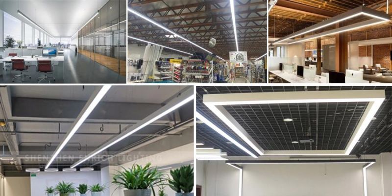 Simple Modern Style 75X75mm Profile Straight LED Linear Light Rectangle/Square Light with Seamless Connection