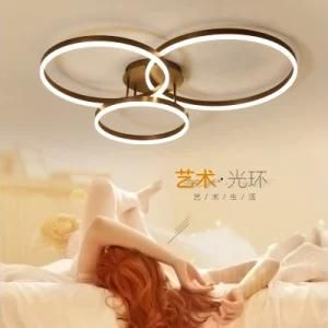 Antique Brass Contemporary Mount Ceiling LED Ring Metal LED Ceiling Light for Hotel Project