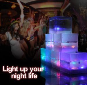Party Using Water Sensor LED Flashing Light Plastic Cup with a Square Shape