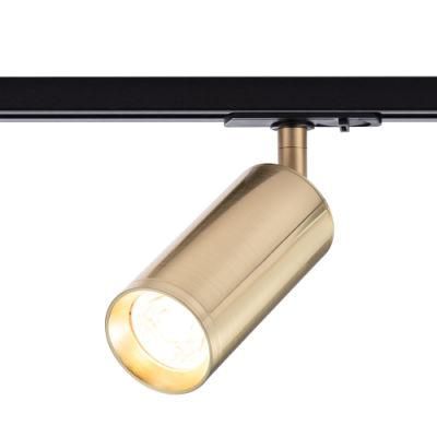 High Quality GU10 Track Lighting Fixture Luxury Copper LED Track Light for Home Decorative Spotlight