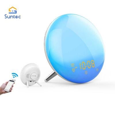 WiFi Wake up Smart Light Alarm Clock with 7 Colors