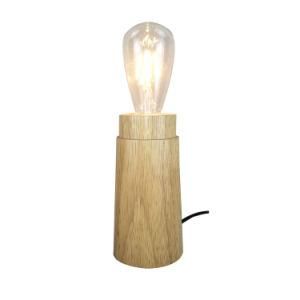 Classic Desk Lamp Mini Wooden Base Table Lamp for Bedroom Home Decoration