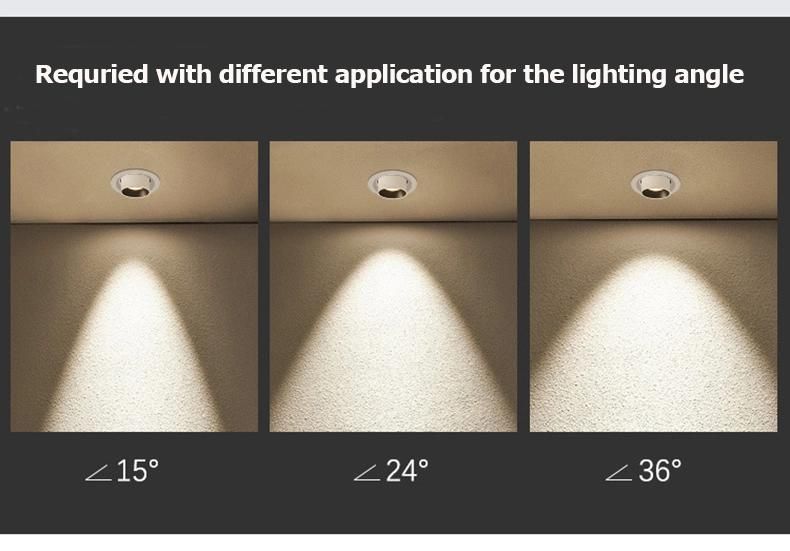 Modern Swing Angle 0-90degrees Horizontal Rotation 360 Degree Dimmable COB Adjustable LED Spot Light for Shop Stores Lighting