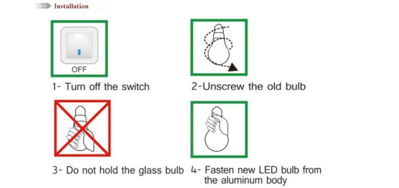 P45 5W LED Filament Bulb Lights with Ce E14