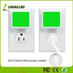 Green Nightlights with Dusk to Dawn Sensor 0.3W Auto on/off LED Night Lamp for Nursery Hallway Bedroom