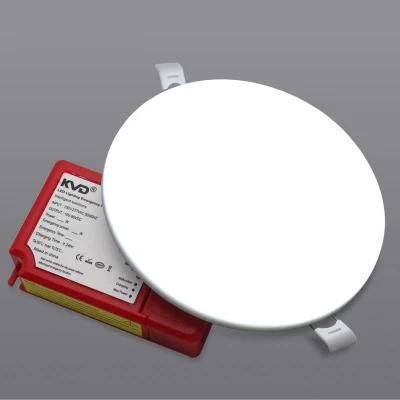Round Recessed Lamp Ce RoHS LED Frameless Panel Light 9W Emergency