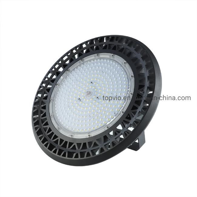 Dimmable 100W/150W/200W UFO LED High Bay Light Fixture for Indoor Commercial Warehouse