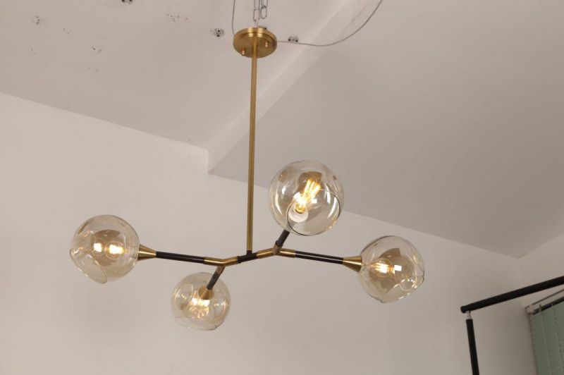 Masivel Lighting Indoor Decorative Modern Pendant Light with Glass E14 Bulb Chandelier Light