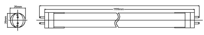 Mexico 86-265V/AC Fluorescent T8 LED Tube Light