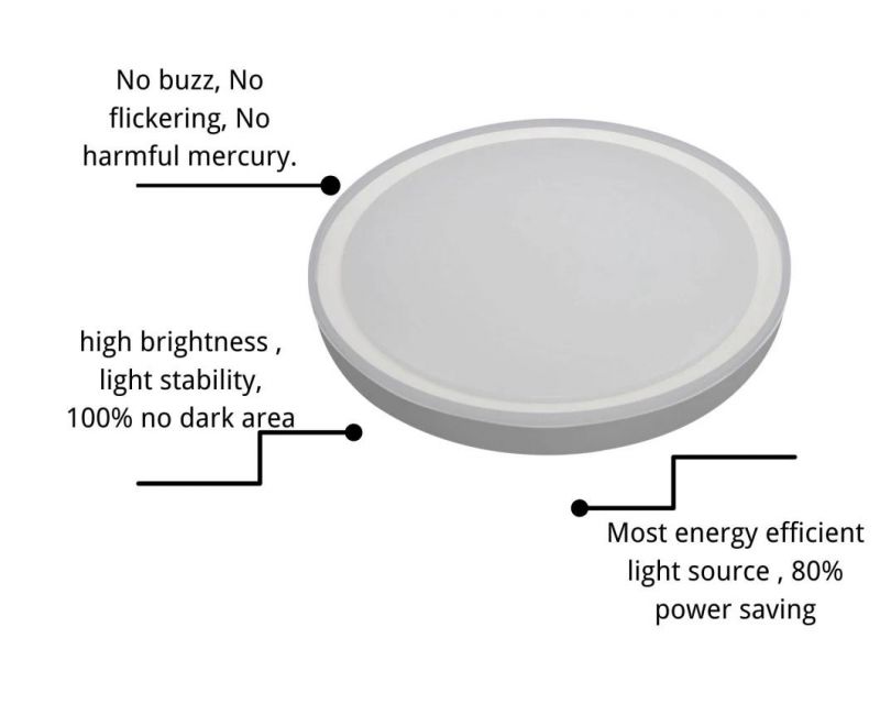 Modern LED Ceiling Lamps Decorative Round The Hat Shape LED Lighting 48W with CE RoHS
