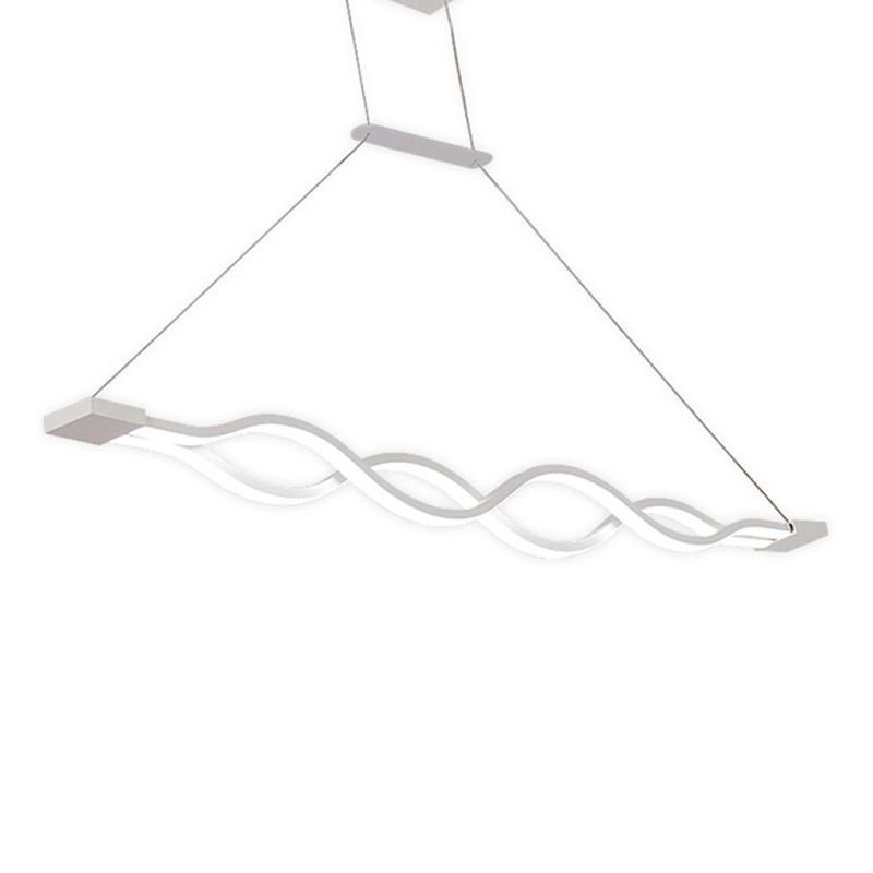 Wave Shape Postmodern Bar LED pendant Lamp for Exhibition Hall