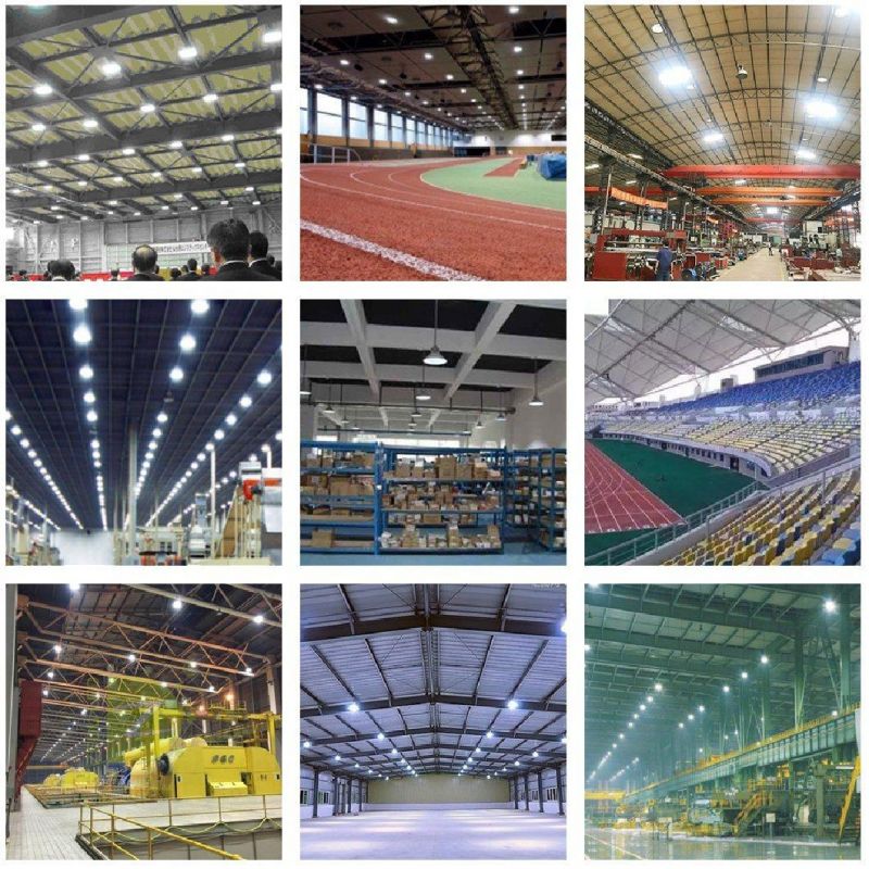 Competitive Price Long Life Lamp Industrial Warehouse Canopy Suspended Mining Heatsink Lights Supplies 50W 100W 150W 200W UFO LED High Bay Lighting