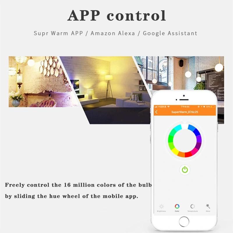 Voice Control Dimmable Wi-Fi Smart LED Light Bulb Tuya GU10 LED Spotlight Energy Saving Lamp RGB Color Changing for Home Decoration and Indoor Lighting