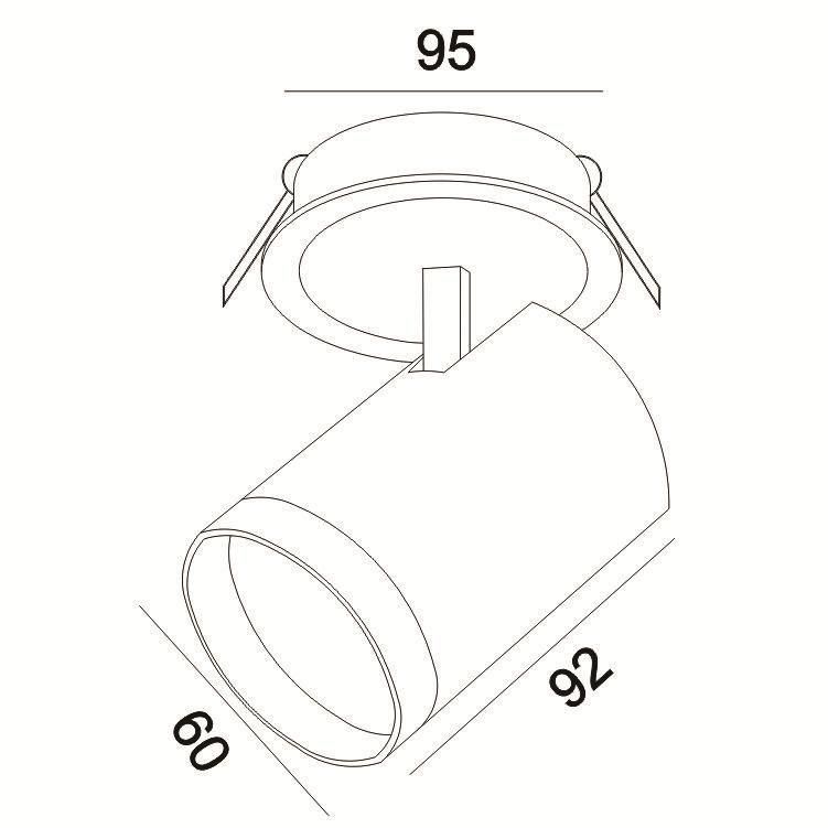 Ce RoHS Recessed LED Spotlight Modern Rotatable Down Light for Hotels Stores Office