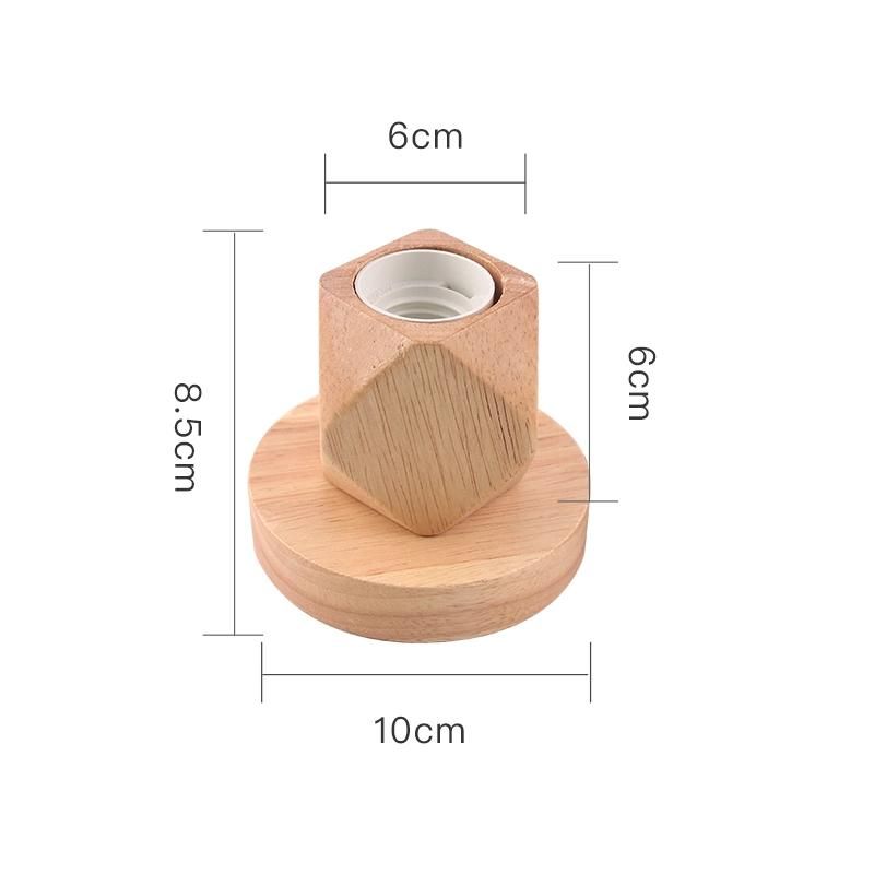 Modern Wood Table Lamp Retro E27 Desktop Decorative Light Indoor Art Lamp Living Room Bedroom Decoration Wood Light Base EU Plug