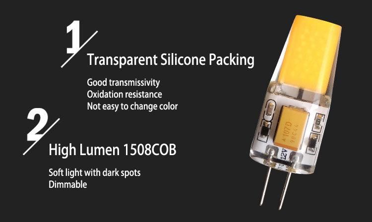 Colorful Silicon 12V 3W COB G4 LED Bulb