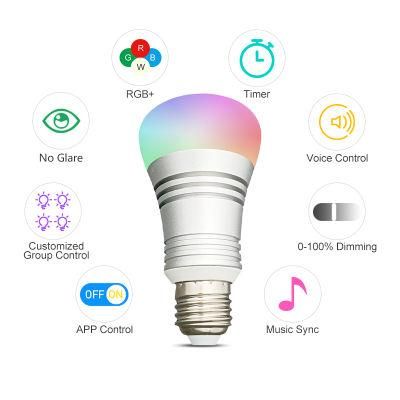 7W Round PC+Aluminum Smart Bulb Work with Homekit