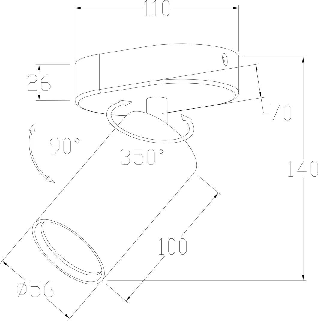 China Manufacture Hot Sale One/Two/Three/Four Head MR16, GU10/G5.3 GU10 Housing Ceiling Spot Light