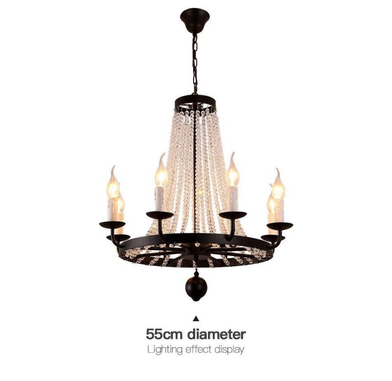 Crystal Glass Bedroom Chandelier Ceiling Pendant Light