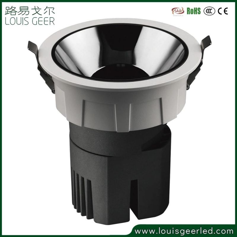 Commercial Adjustable Recessed LED Down Light Housing 7W 12W 20W 30W 40W Aluminum COB Empty Downlight