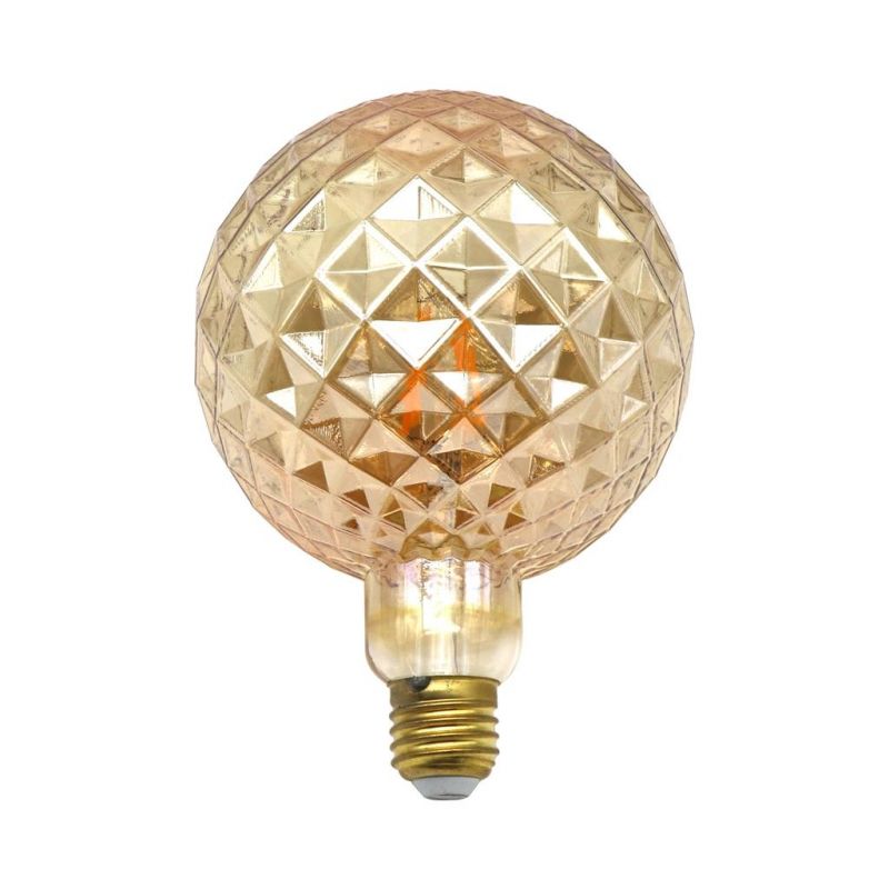 G120 4W Pineapple Shape Retro Lamp LED Amber Filament Bulb Lamp for Indoor Lighting