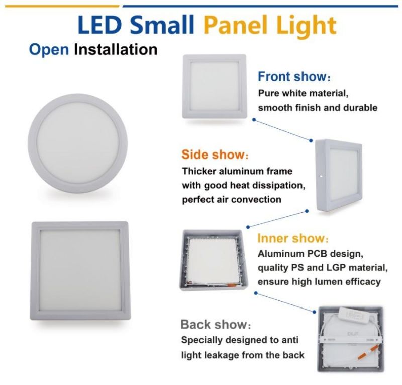 Stock Round Shape Surface Mounted 12W LED Downlight Raw Material