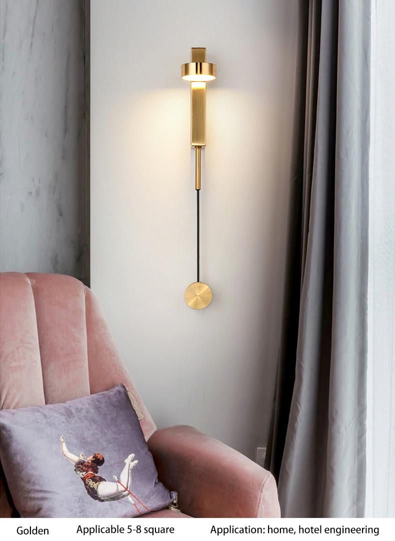 LED Bedside Lamp Wall Lamp Nordic Creative Design Simple Aisle Rotatable Dimmable Room Bedroom Lamp