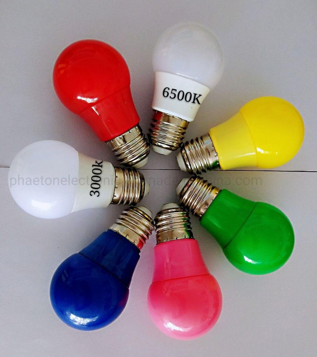 A50 A60 A19 3W SMD Plastic PBT LED Color Bulb