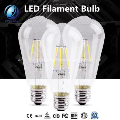 Interior Lighting E27 2W 4W 6W 8W 12W Antique Edison Retro LED Filament Lamp Bulb