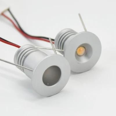 4000K White 1W 12V-24V Mini LED Downlight 15mm Cut Ceiling Spot Lights for Wall Stair Cabinet Lighting Lamp CE