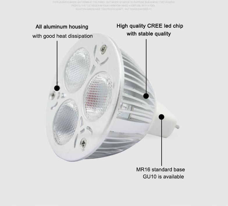 MR16 LED Bulb 5W CREE LED Chip LED Spotlight for Landscape and Spotlight