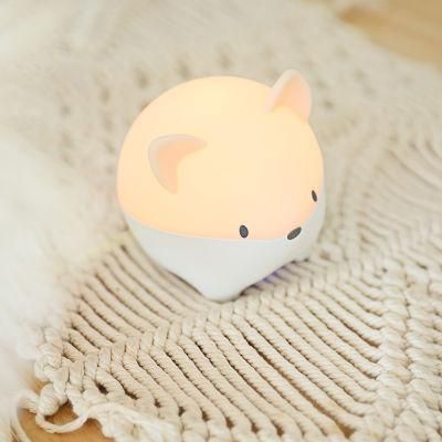 Kid Mouse Nursery Lamp Touch Sensor Portable USB Rechargeable Mini Silicone LED Night Light