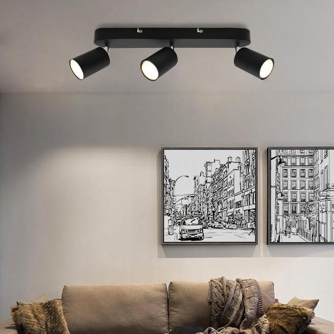 LED Spot Light Industrial Track Lighting Ceiling Spot Light Matt Black Vintage Wall Mount Lights