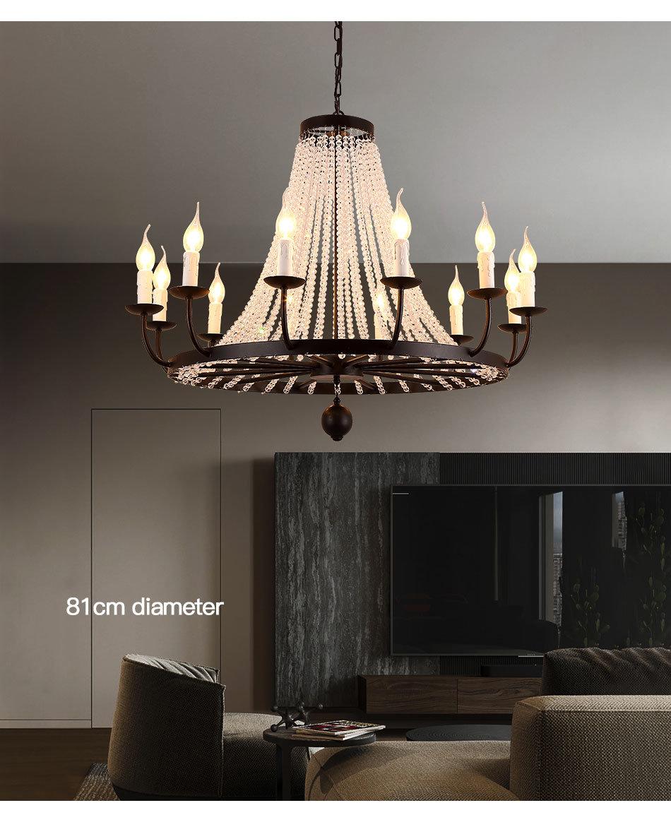 Home Use Fancy 80cm Chandelier K9 Crystal