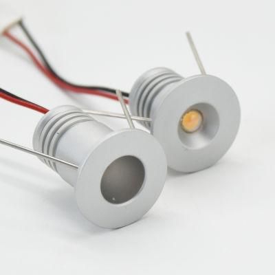 Warm White 1W 12V-24V Mini LED Spotlight 15mm Cut Ceiling Downlight for Kitchen Cabinet Stair Lighting Lamp CE