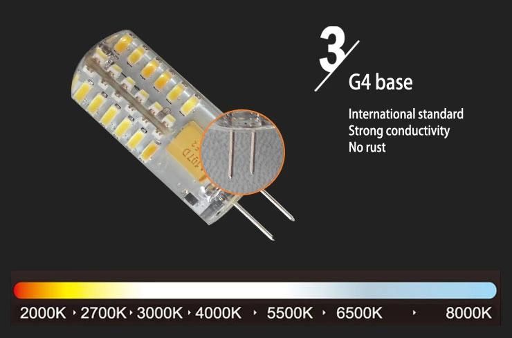 Bi Pin G4 LED Bulb 3014 48LED 1.7W with CE RoHS