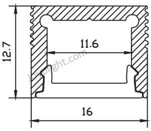 Linear Aluminum LED Profile (16*13mm)