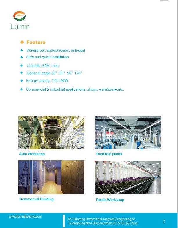 LED Linear Line Trunking System Tube Light for Warehouse