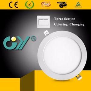 Hot Three Section Changing Color LED Round Downlight 6W with Ce